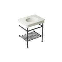 Claude™ Console Table Bathroom Sink by Kohler with black metal frame