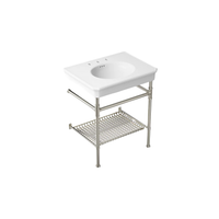 Claude™ Console Table Bathroom Sink with polished nickel base by Kohler