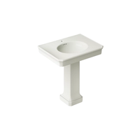 Claude pedestal bathroom sink by Studio McGee in white by Kohler