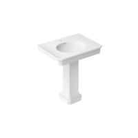 Claude pedestal bathroom sink by Studio McGee from Kohler in white