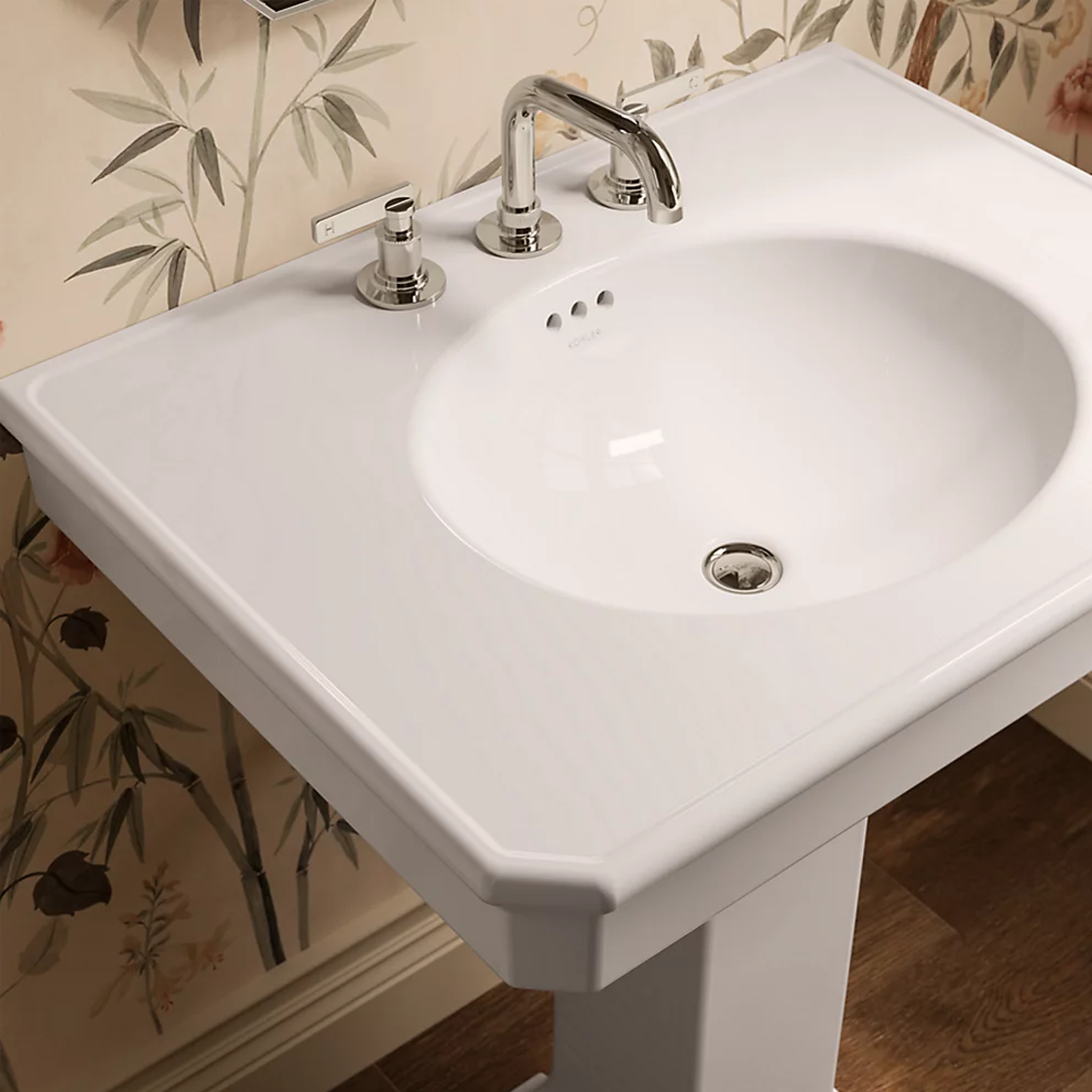 Claude™ pedestal bathroom sink by Studio McGee from Kohler