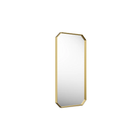 Claude™ rectangular framed mirror by Studio McGee in vibrant brushed moderne brass by Kohler