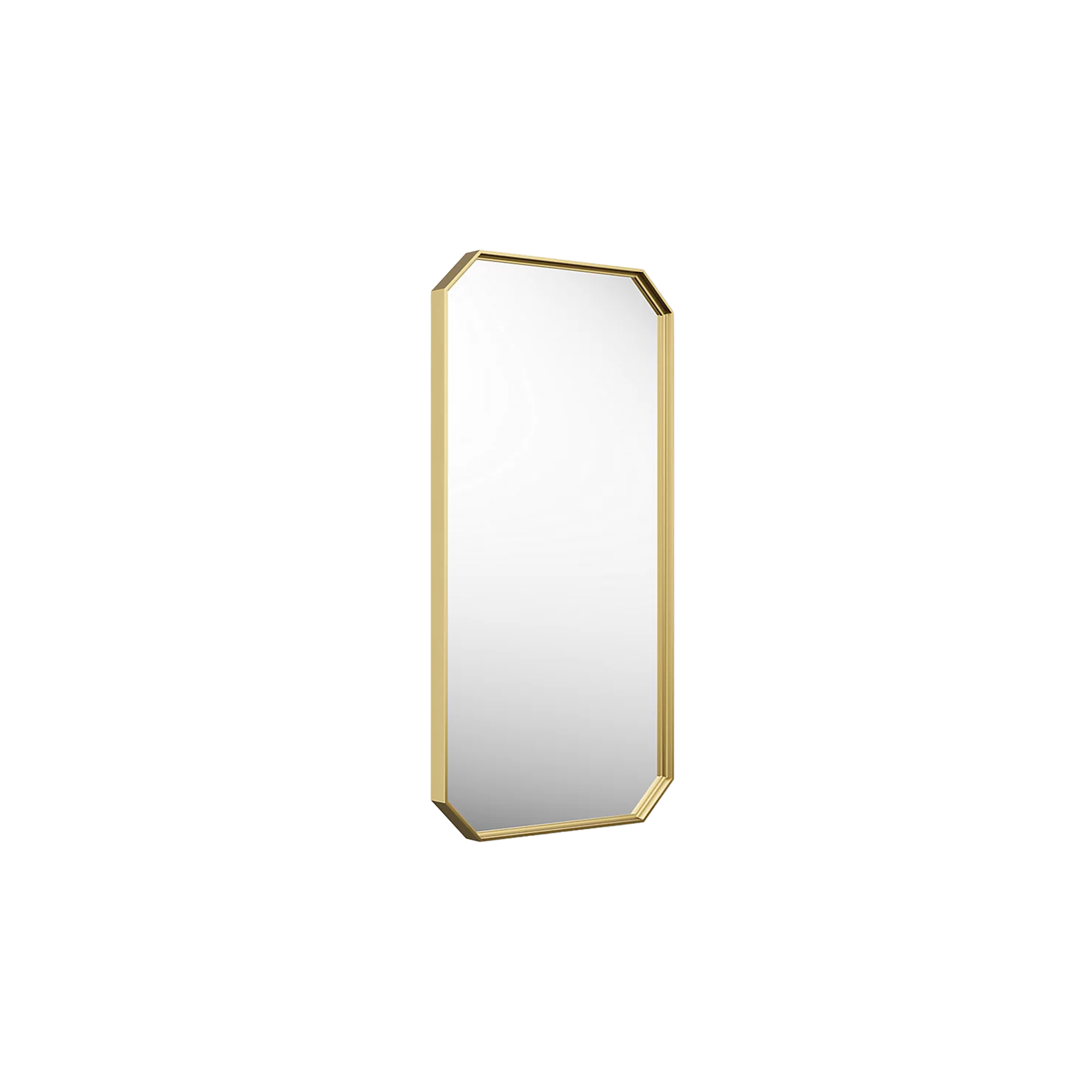Claude™ rectangular framed mirror by Studio McGee in vibrant brushed moderne brass by Kohler