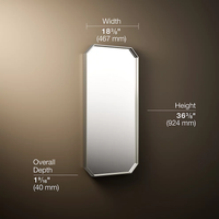 Claude™ rectangular framed mirror by Kohler with dimensions