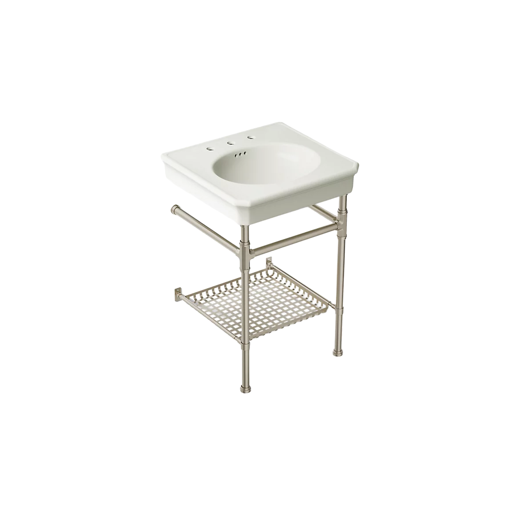 CLAUDE™ Console Table Bathroom Sink by Studio McGee in brushed nickel by Kohler