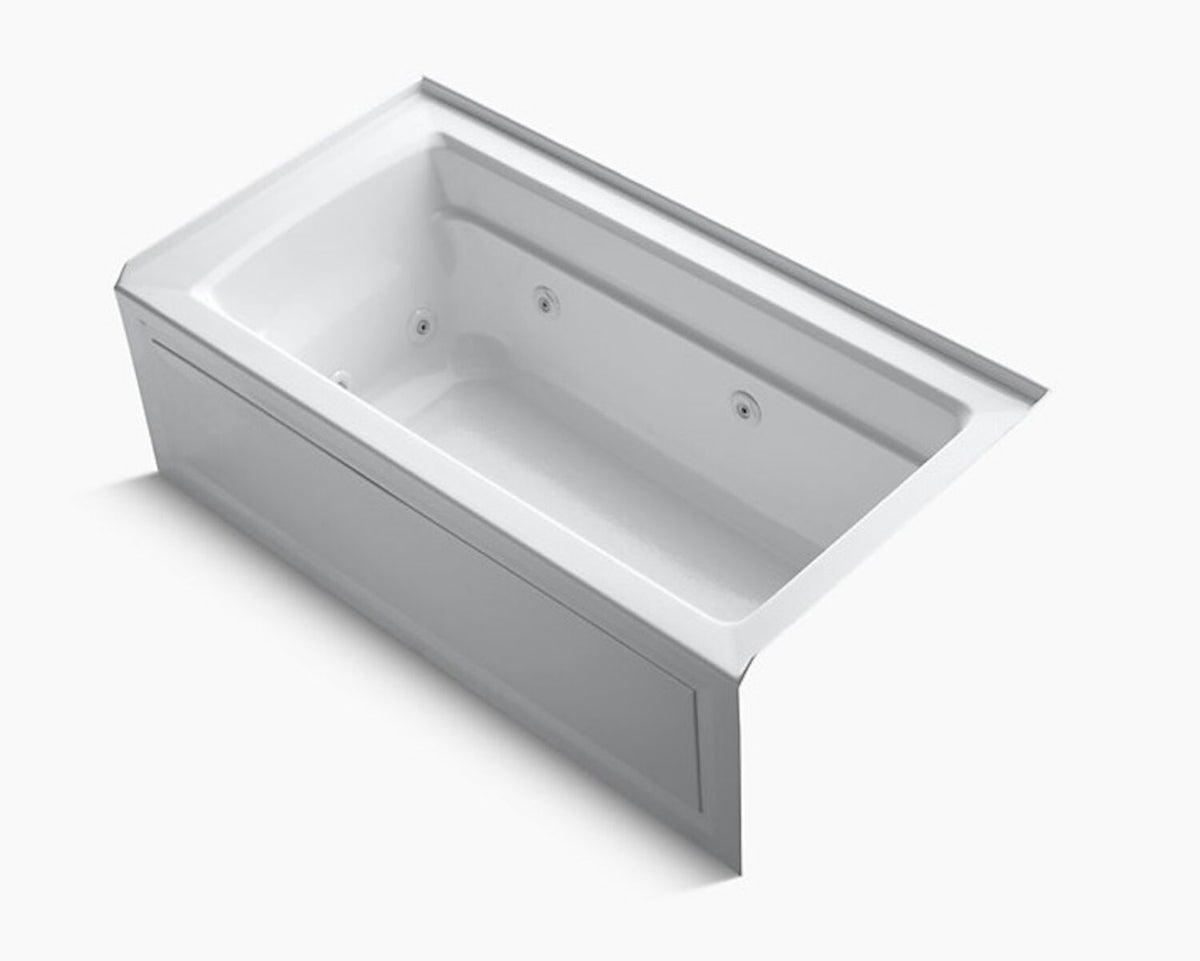 ARCHER® 60 X 32 INCHES ALCOVE WHIRLPOOL WITH INTEGRAL APRON, RIGHT-HAND DRAIN AND HEATER