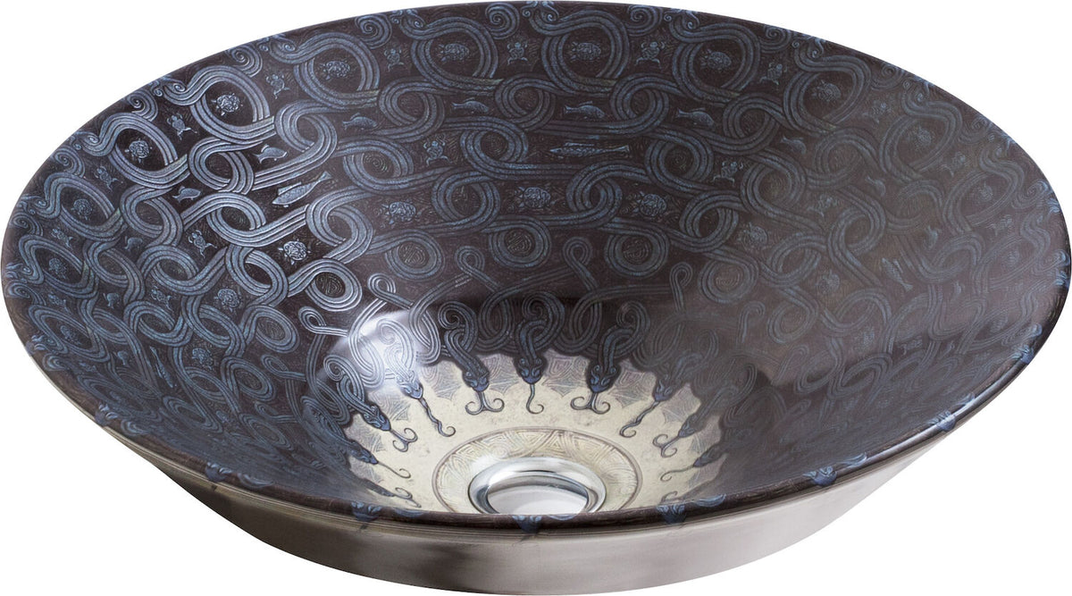 SERPENTINE BRONZE™ ON CONICAL BELL® VESSEL BATHROOM SINK