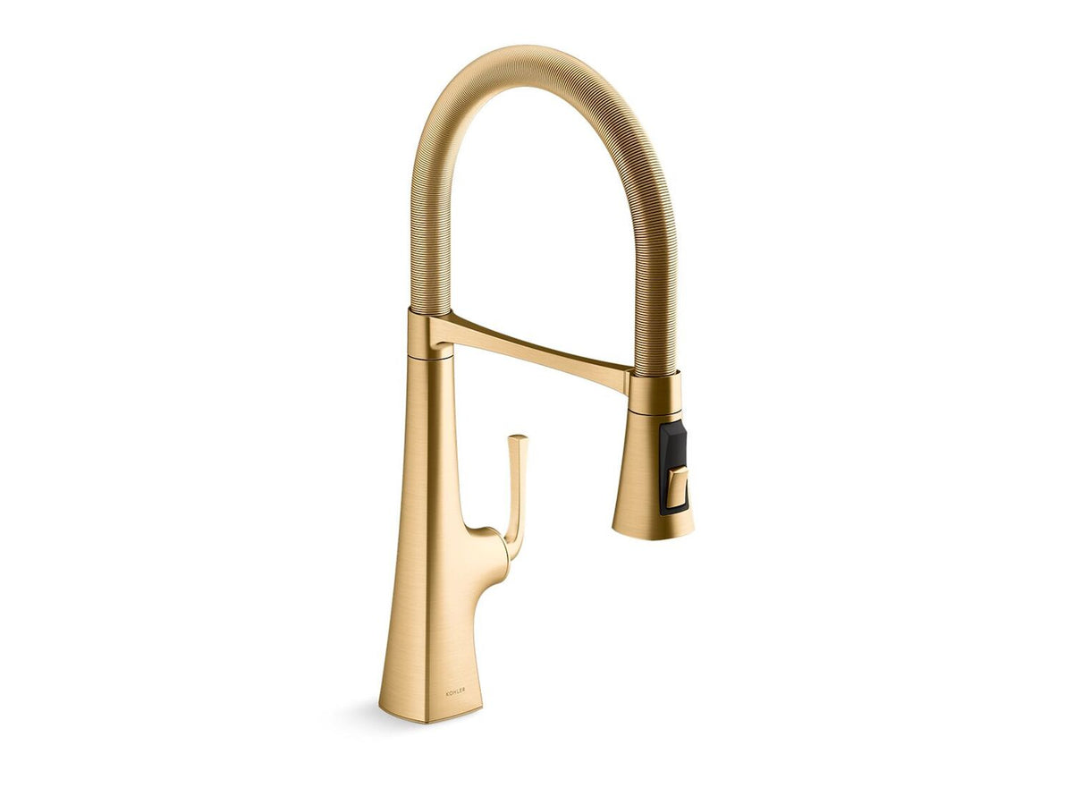 GRAZE SEMI-PROFESSIONAL KITCHEN SINK FAUCET WITH THREE-FUNCTION SPRAYHEAD - robinsonco.ca