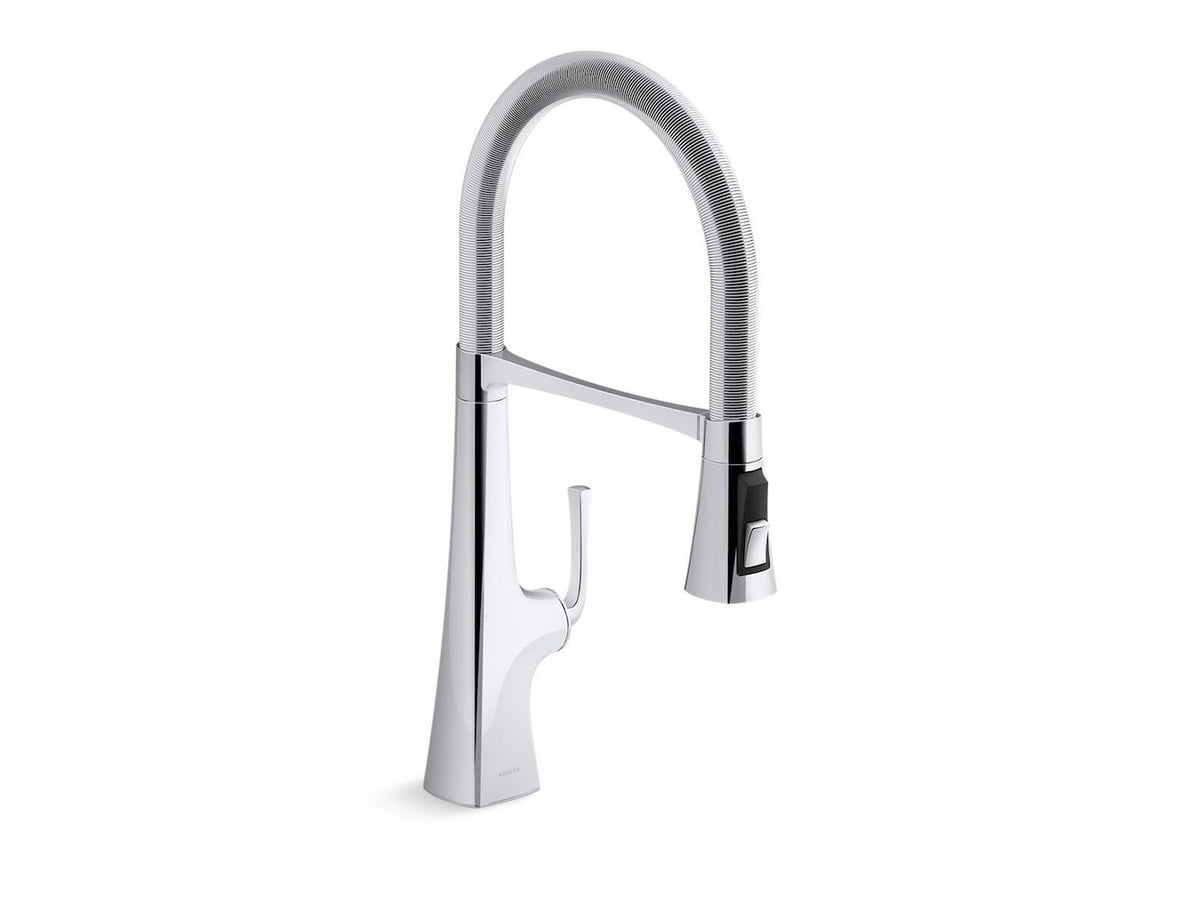 GRAZE SEMI-PROFESSIONAL KITCHEN SINK FAUCET WITH THREE-FUNCTION SPRAYHEAD - robinsonco.ca