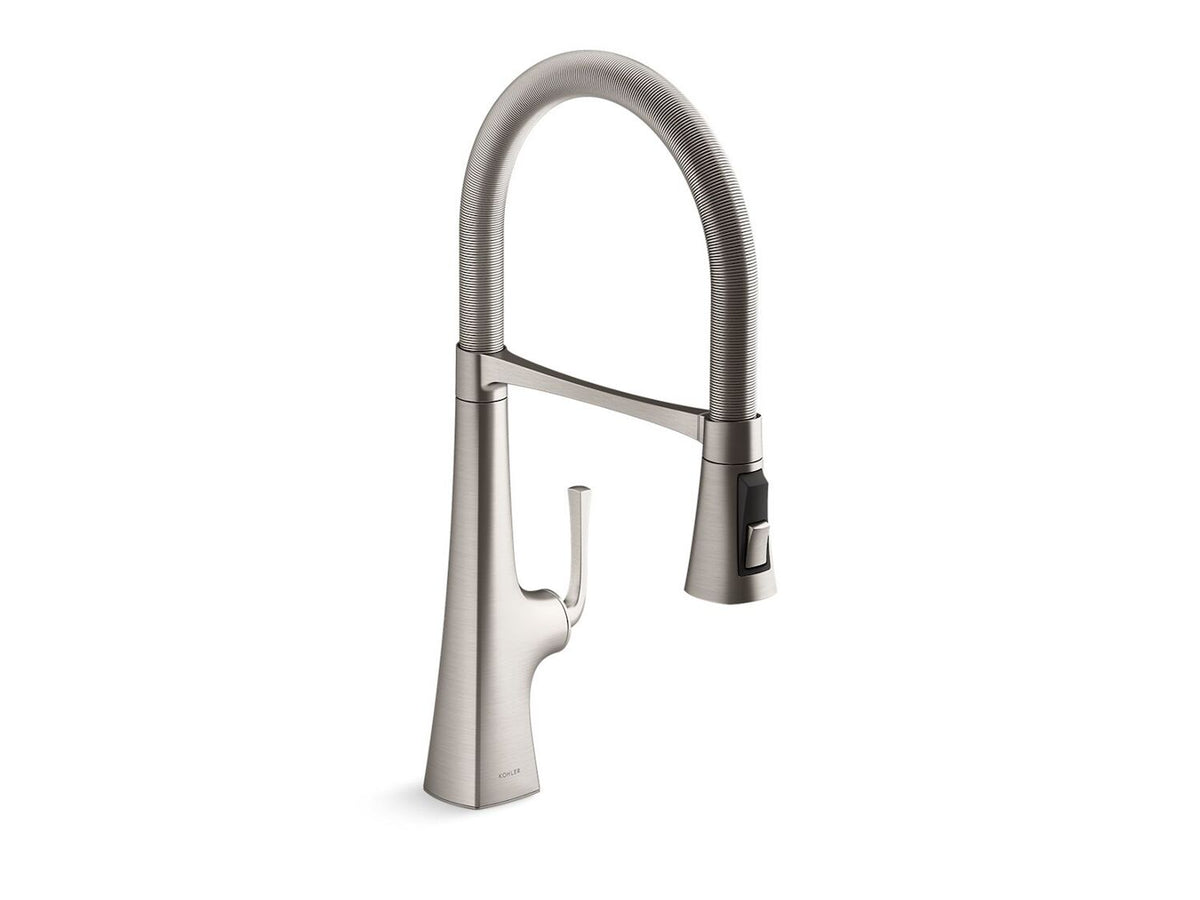 GRAZE SEMI-PROFESSIONAL KITCHEN SINK FAUCET WITH THREE-FUNCTION SPRAYHEAD - robinsonco.ca