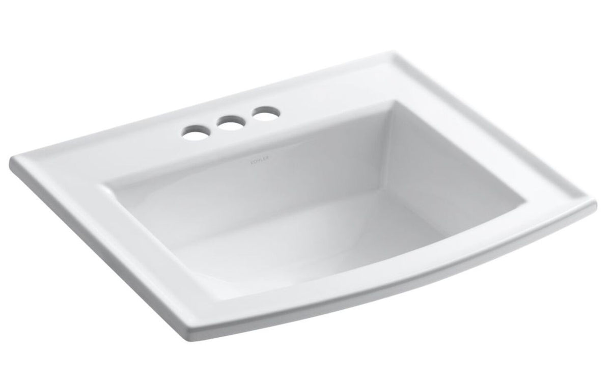 ARCHER® DROP IN BATHROOM SINK WITH 4-INCH CENTERSET FAUCET HOLES