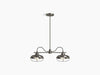 MODERN FARM 2-LIGHT LINEAR CHANDELIER - robinsonco.ca
