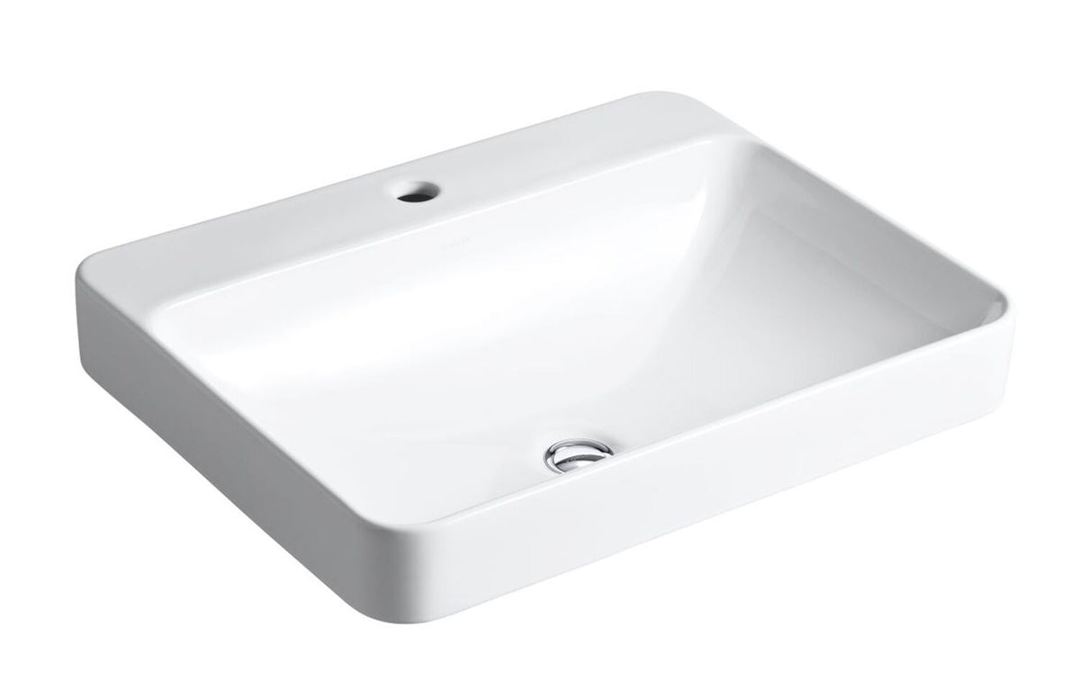 VOX® RECTANGLE VESSEL BATHROOM SINK WITH SINGLE FAUCET HOLE