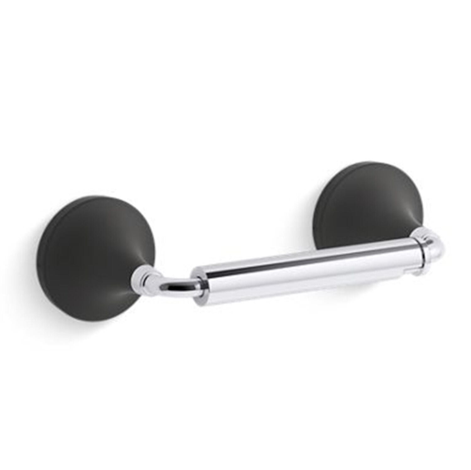 Kohler K-27429-CBL Tone Toilettenpapierhalter – Poliertes Chrom Mit Mattschwarzen Akzenten, Schwenkbar