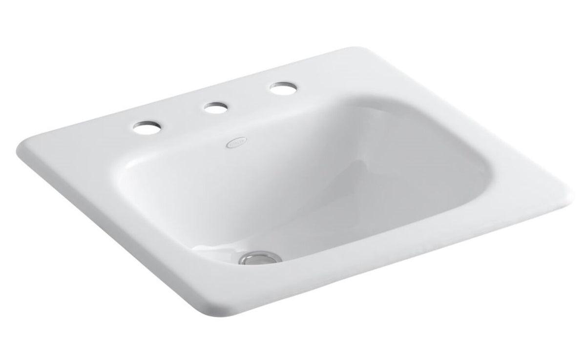 TAHOE® DROP IN BATHROOM SINK WITH 8-INCH WIDESPREAD FAUCET HOLES