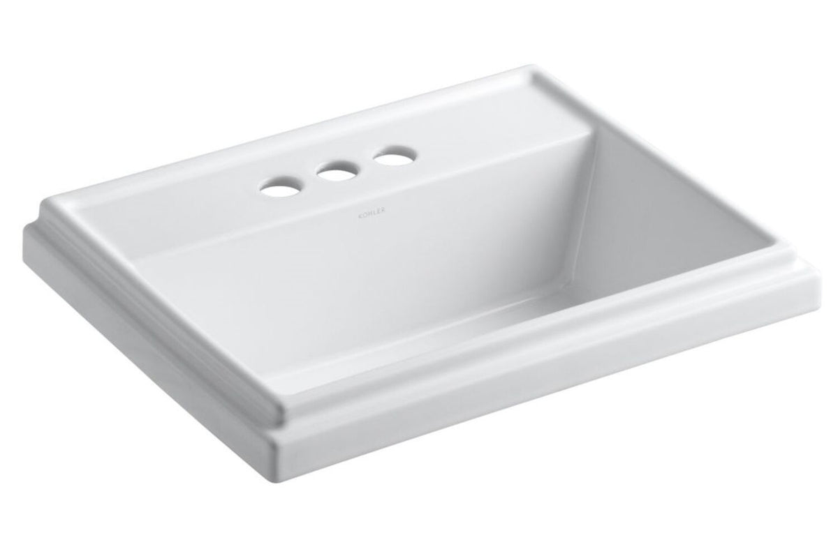 TRESHAM® RECTANGULAR DROP IN BATHROOM SINK WITH 4-INCH CENTERSET FAUCET HOLES