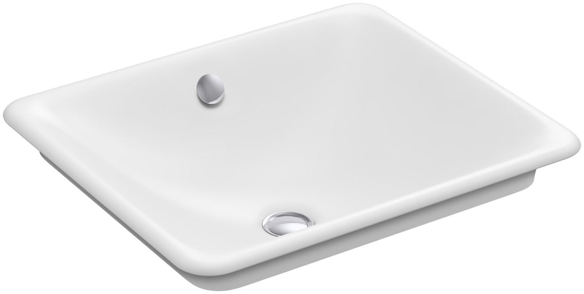 IRON PLAINS® WADING POOL® RECTANGULAR BATHROOM SINK WITH WHITE PAINTED UNDERSIDE