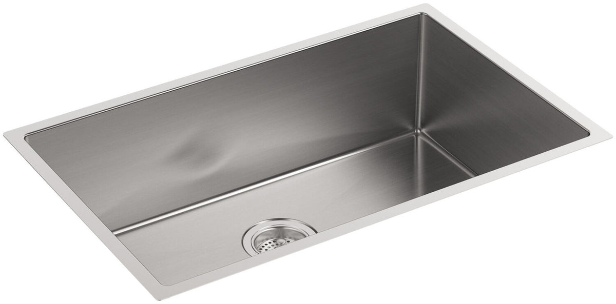 STRIVE® 29 X 18-5/16 X 9-5/16 INCHES UNDER-MOUNT MEDIUM SINGLE BOWL KITCHEN SINK WITH SINK RACK