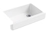 WHITEHAVEN® SELF-TRIMMING® 32-1/2 X 21-9/16 X 9-5/8 INCHES UNDER-MOUNT SINGLE-BOWL SINK WITH SHORT APRON