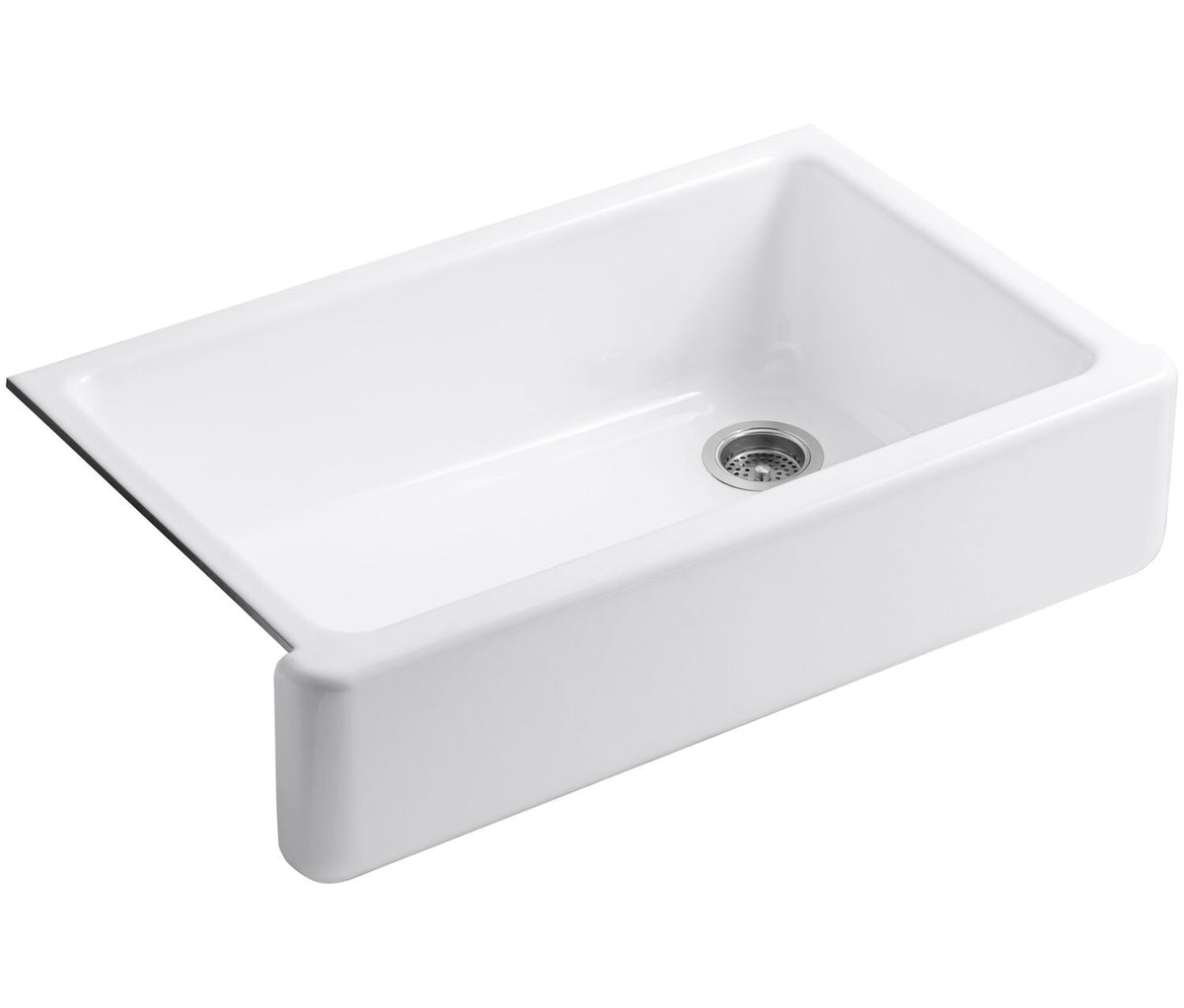 WHITEHAVEN® SELF-TRIMMING® 35-11/16 X 21-9/16 X 9-5/8 INCHES UNDER-MOUNT SINGLE-BOWL KITCHEN SINK WITH TALL APRON