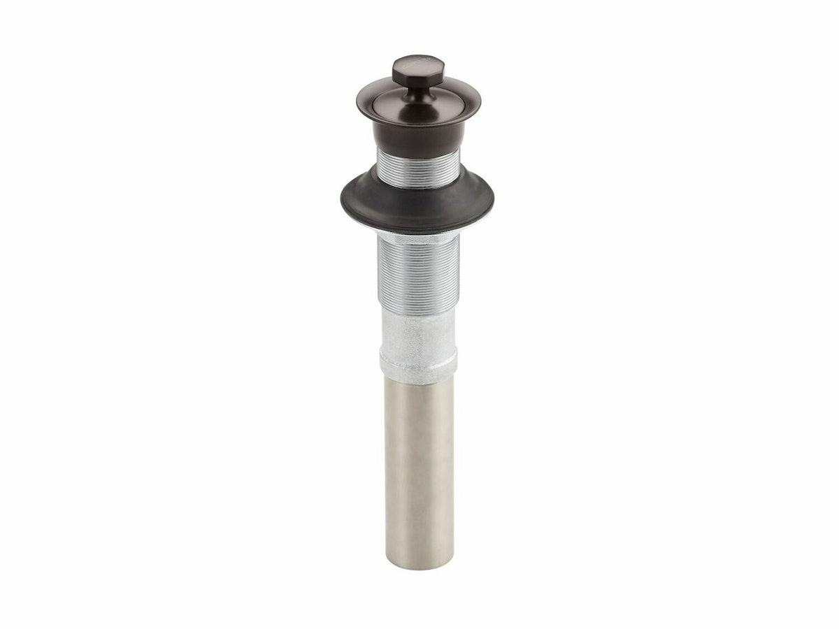 BATHROOM SINK DRAIN WITH NON-REMOVABLE METAL STOPPER AND WITHOUT OVERFLOW