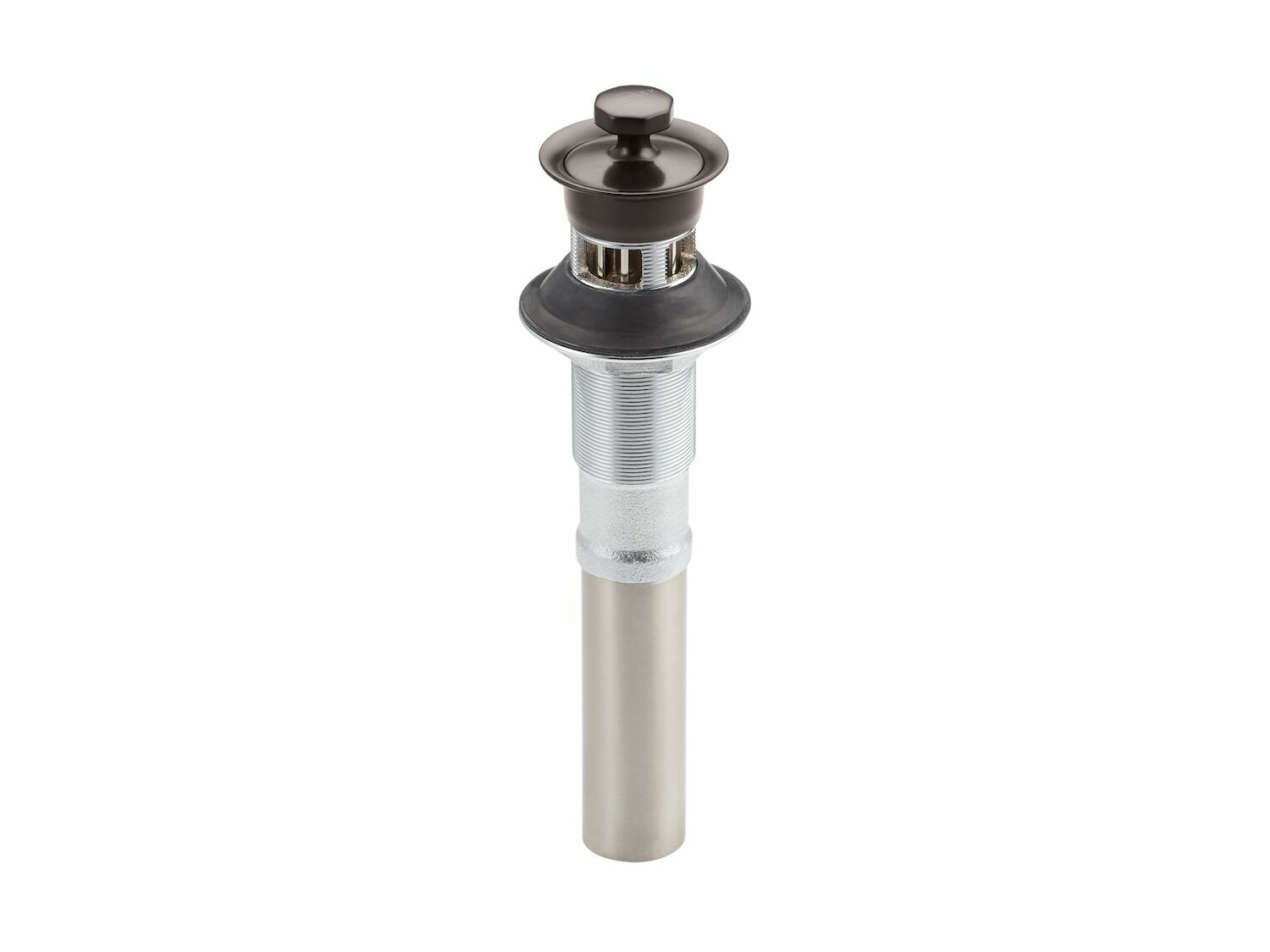 BATHROOM SINK DRAIN WITH NON-REMOVABLE METAL STOPPER AND OVERFLOW - robinsonco.ca