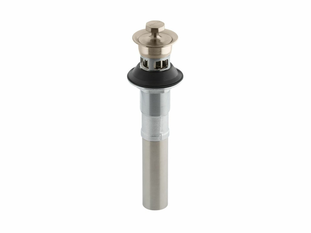 BATHROOM SINK DRAIN WITH NON-REMOVABLE METAL STOPPER AND OVERFLOW - robinsonco.ca