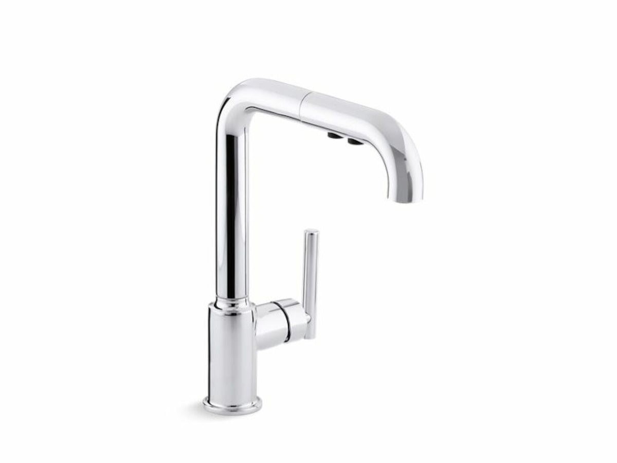 PURIST SINGLE-HOLE KITCHEN SINK FAUCET WITH 8" PULL-OUT SPOUT - robinsonco.ca