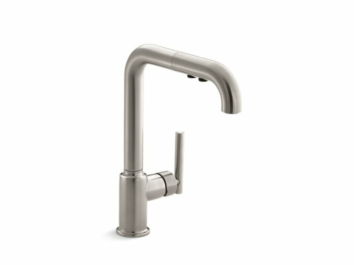 PURIST SINGLE-HOLE KITCHEN SINK FAUCET WITH 8" PULL-OUT SPOUT - robinsonco.ca