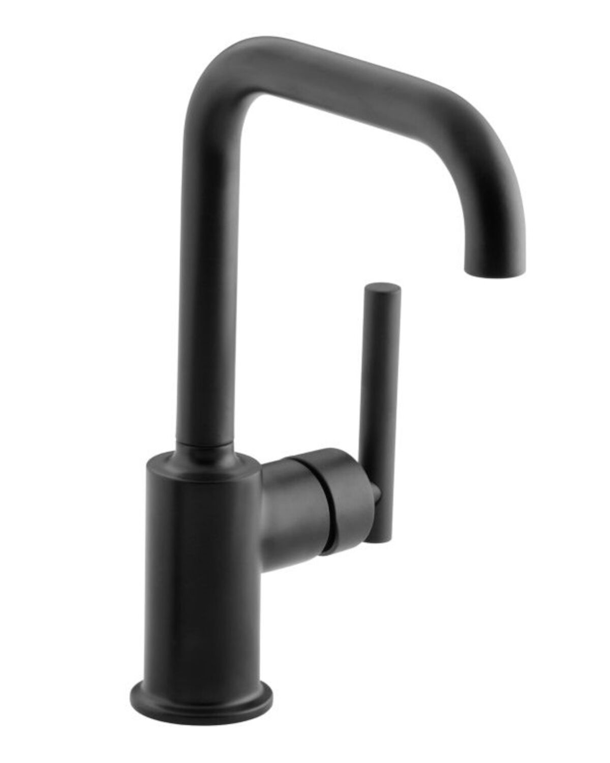 KOHLER Purist Single-Handle Standard Kitchen Faucet with 6 in. Spout in Matte Black