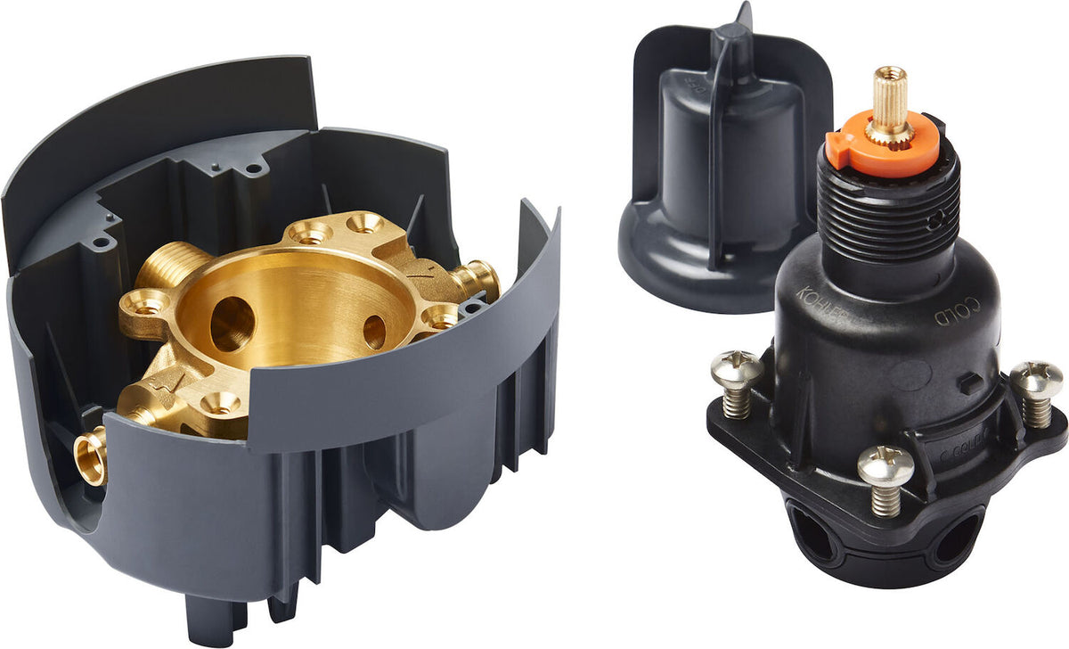 RITE-TEMP(R) PRESSURE-BALANCING VALVE BODY AND CARTRIDGE KIT WITH PEX CRIMP CONNECTIONS