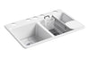 RIVERBY 33" UNDERMOUNT DOUBLE-BOWL WORKSTATION KITCHEN SINK