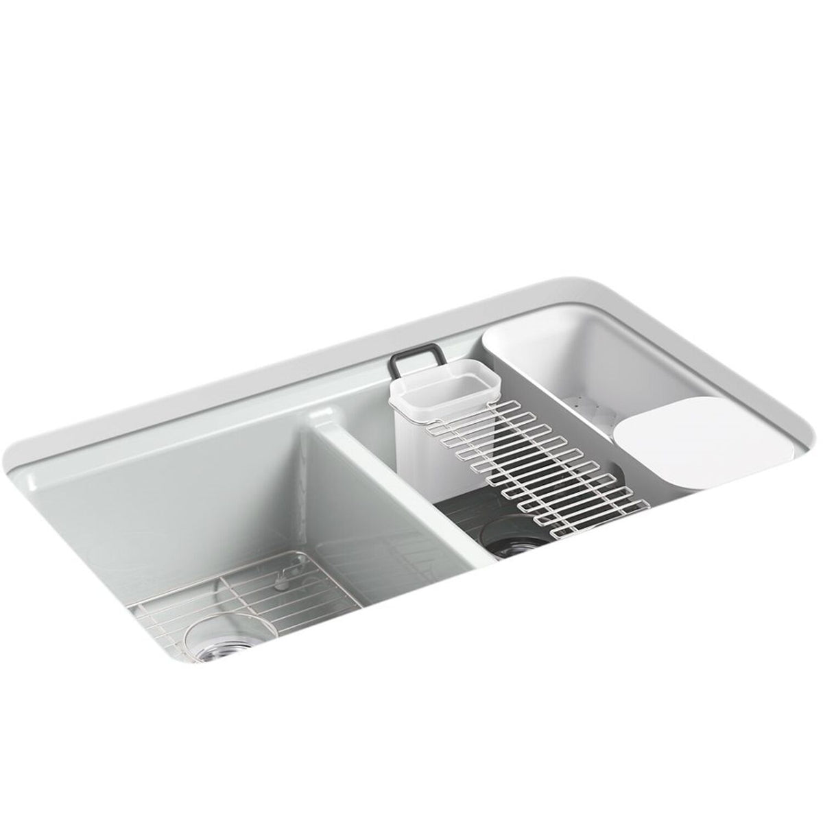 RIVERBY 33" UNDERMOUNT DOUBLE-BOWL WORKSTATION KITCHEN SINK - robinsonco.ca