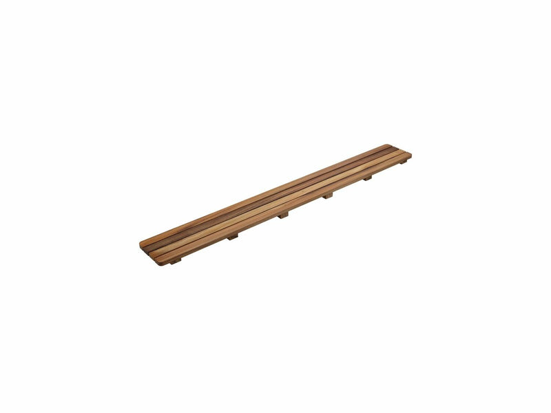 GROOVE(R) TEAK DRAIN COVER 48-INCH RECEPTOR