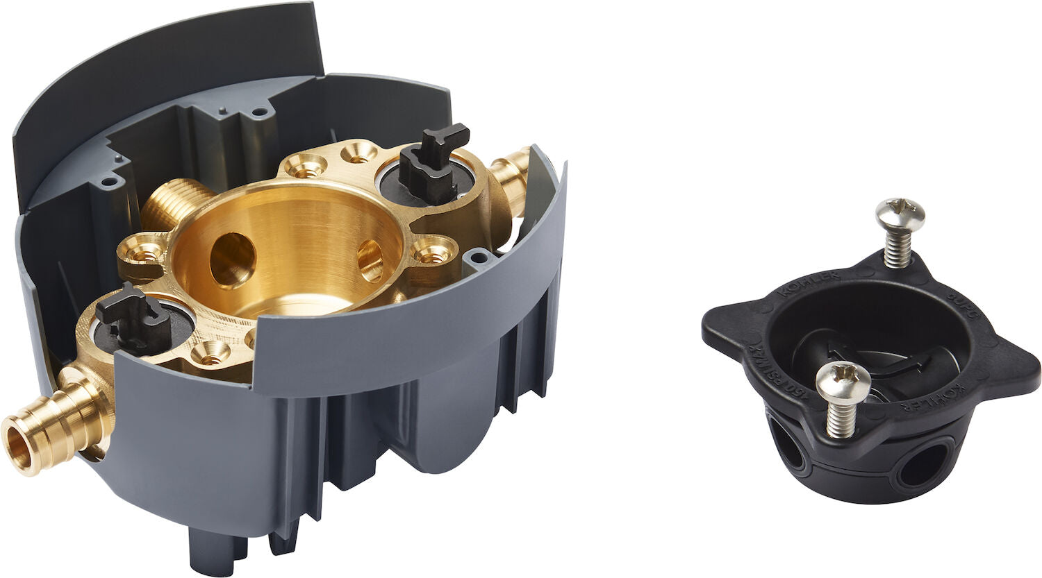 RITE-TEMP(R) VALVE BODY ROUGH-IN WITH SERVICE STOPS AND PEX EXPANSION CONNECTIONS, PROJECT PACK