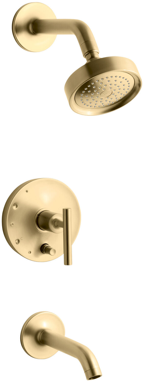 PURIST® RITE-TEMP® PRESSURE-BALANCING BATH AND SHOWER FAUCET TRIM WITH PUSH-BUTTON DIVERTER AND LEVER HANDLE - robinsonco.ca