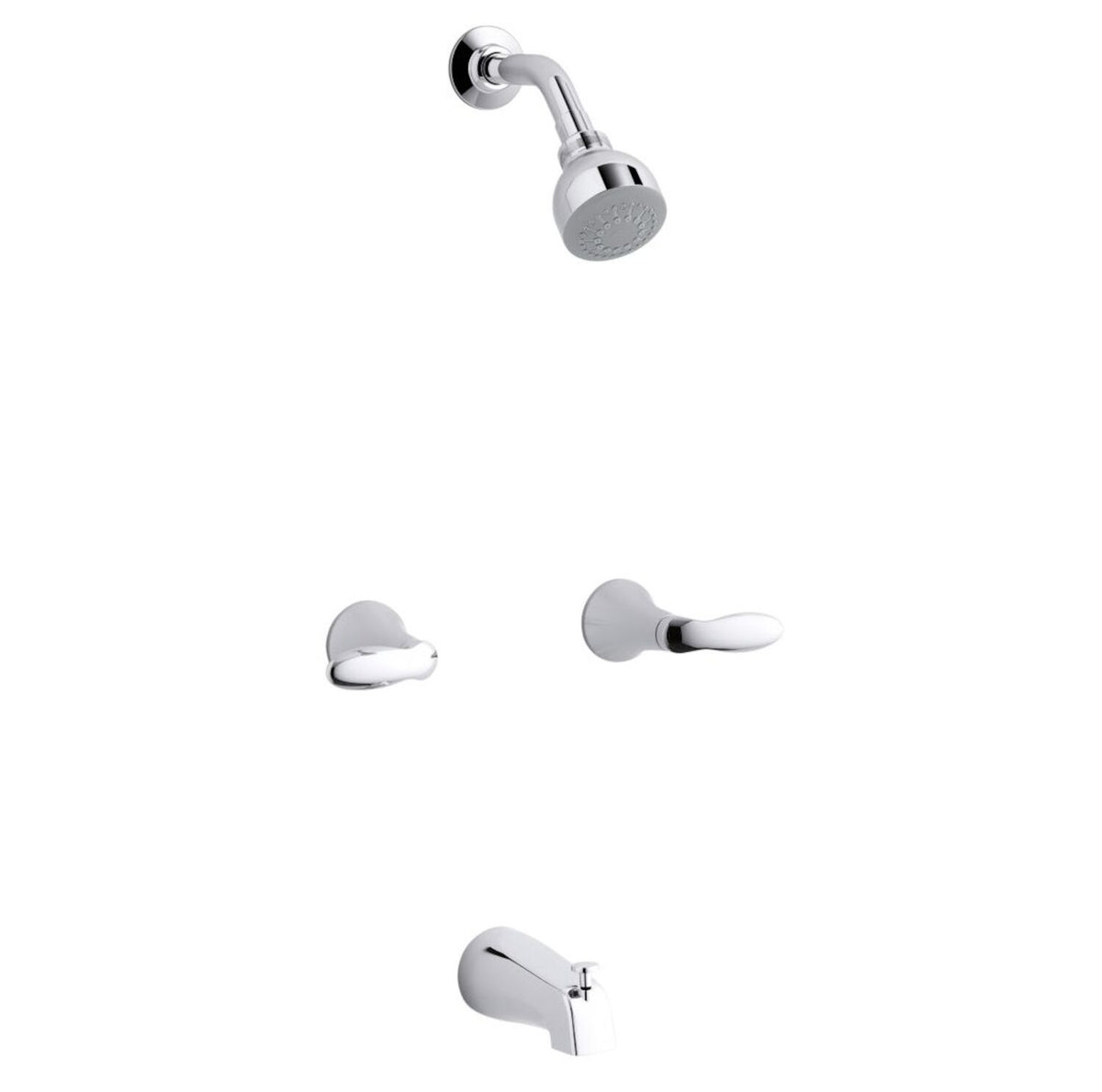 CORALAIS® BATH/SHOWER TRIM SET WITH LEVER HANDLES AND SLIP-FIT SPOUT