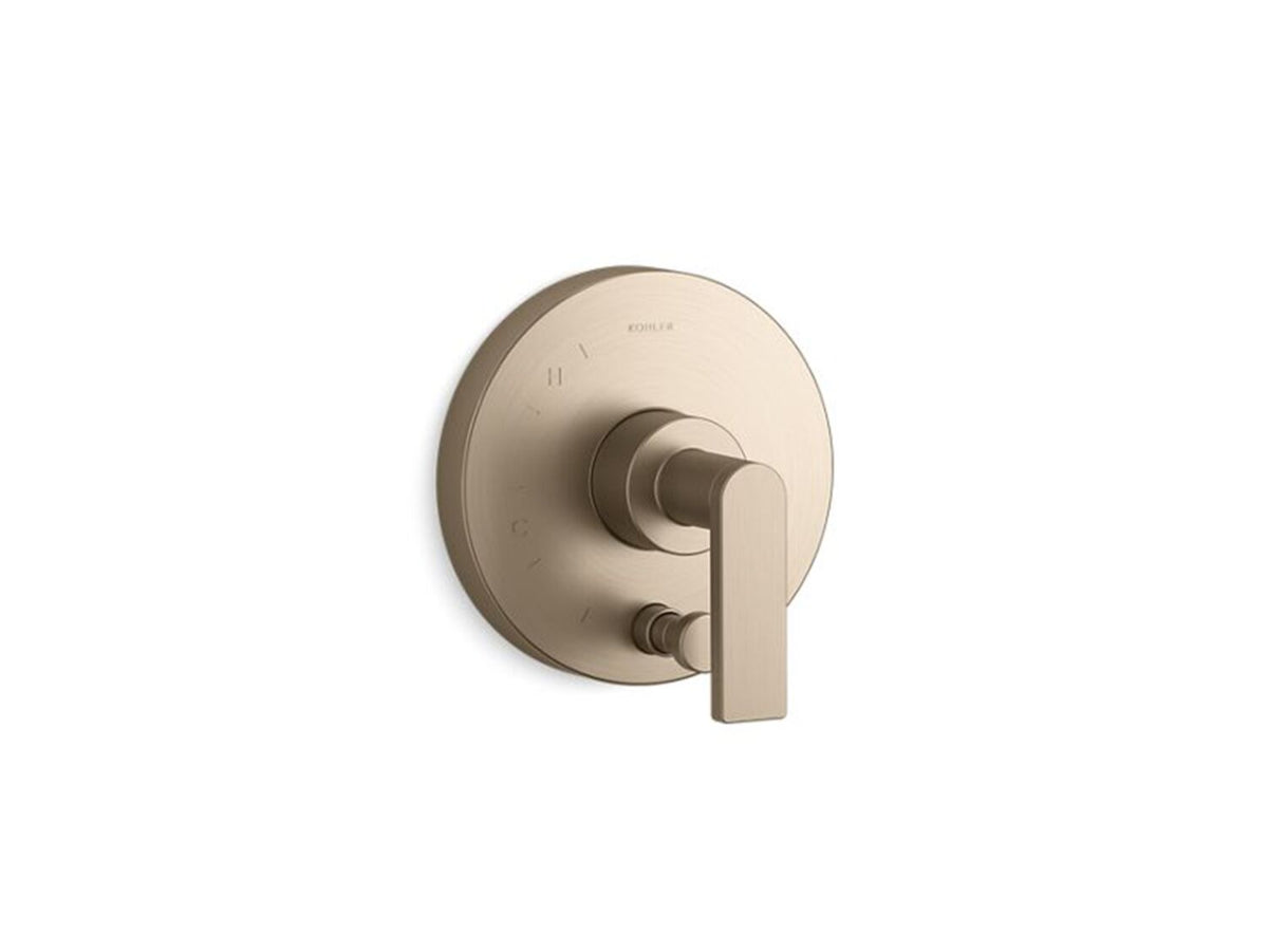 COMPOSED RITE-TEMP VALVE TRIM WITH PUSH-BUTTON DIVERTER AND LEVER HANDLE - robinsonco.ca