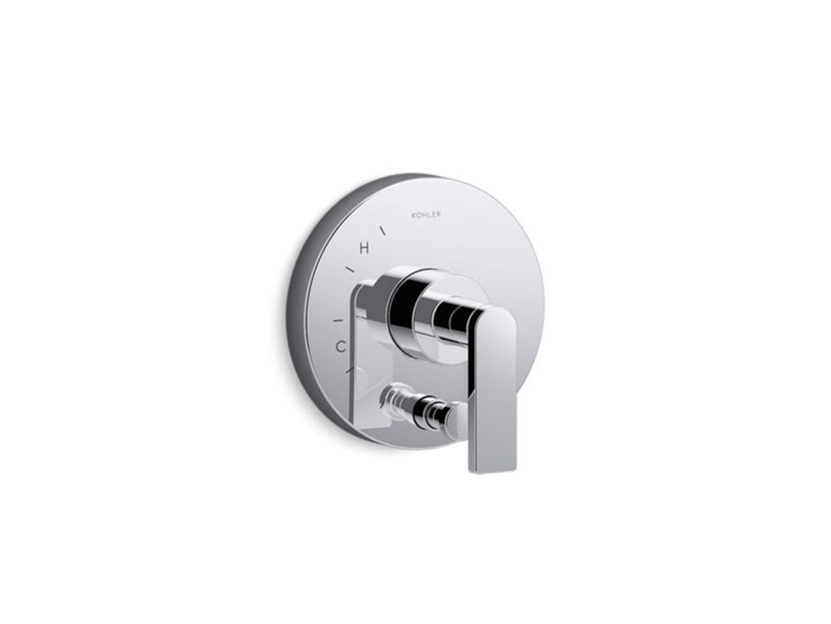 COMPOSED RITE-TEMP VALVE TRIM WITH PUSH-BUTTON DIVERTER AND LEVER HANDLE - robinsonco.ca
