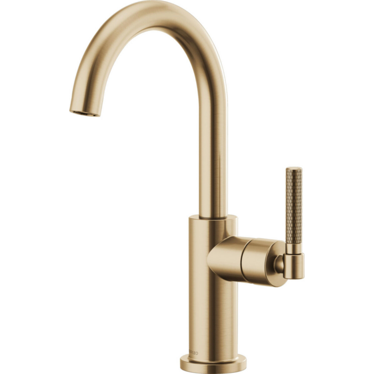 LITZE BAR FAUCET WITH ARC SPOUT AND KNURLED HANDLE