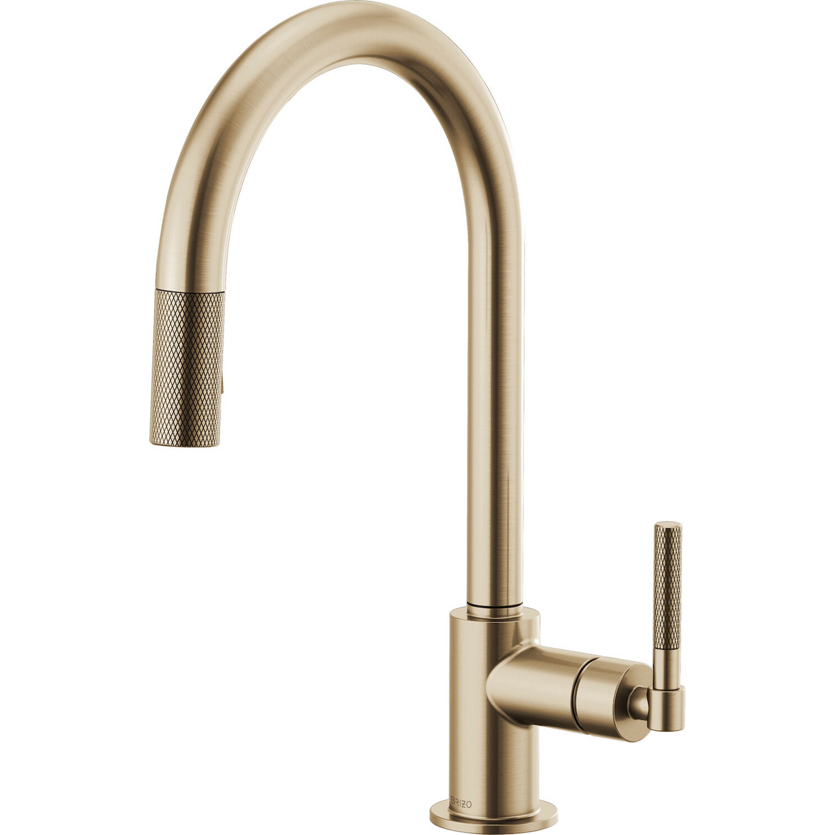 LITZE PULL-DOWN FAUCET WITH ARC SPOUT AND KNURLED HANDLE