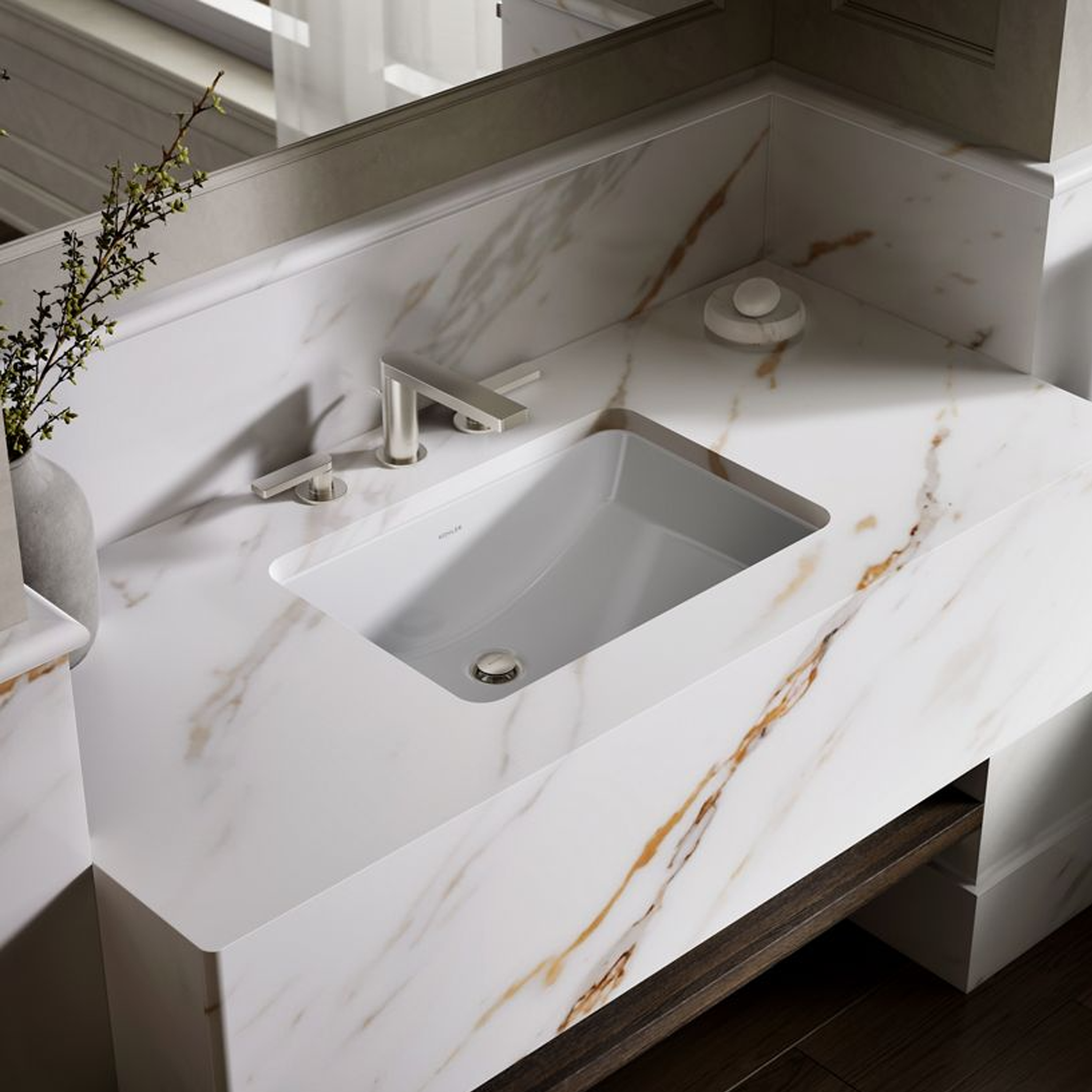 LADENA® 21-INCH UNDERMOUNT BATHROOM SINK WITH GLAZED UNDERSIDE - robinsonco.ca