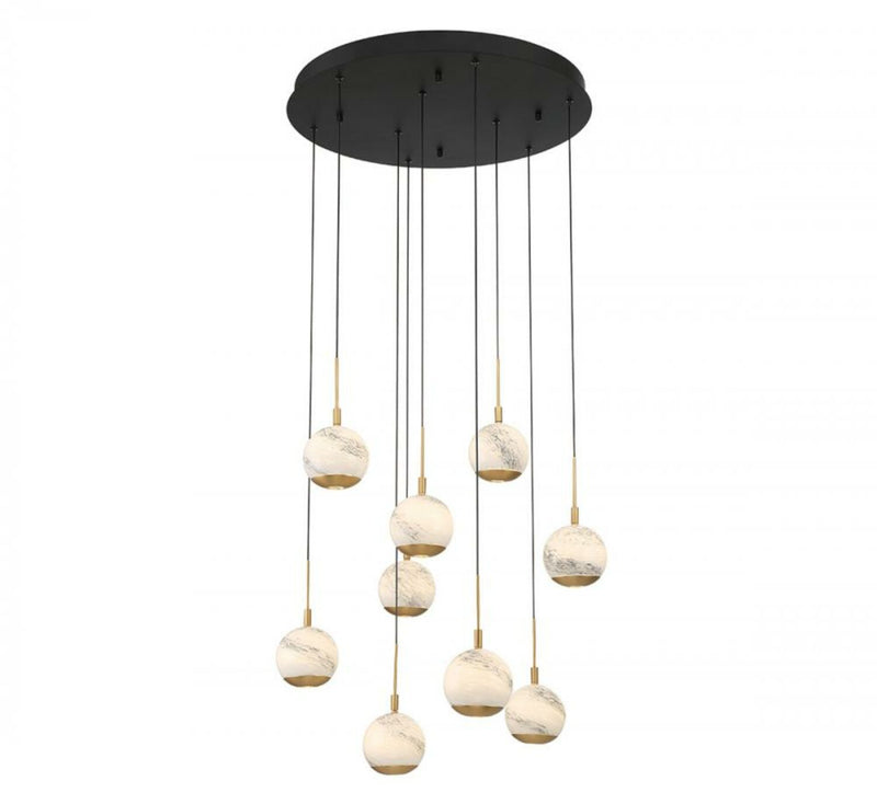 BAVENO 9 LIGHT ROUND LED CHANDELIER