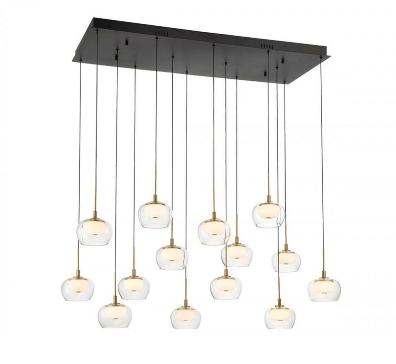 MANAROLA 14 LIGHT RECTANGULAR LED CHANDELIER