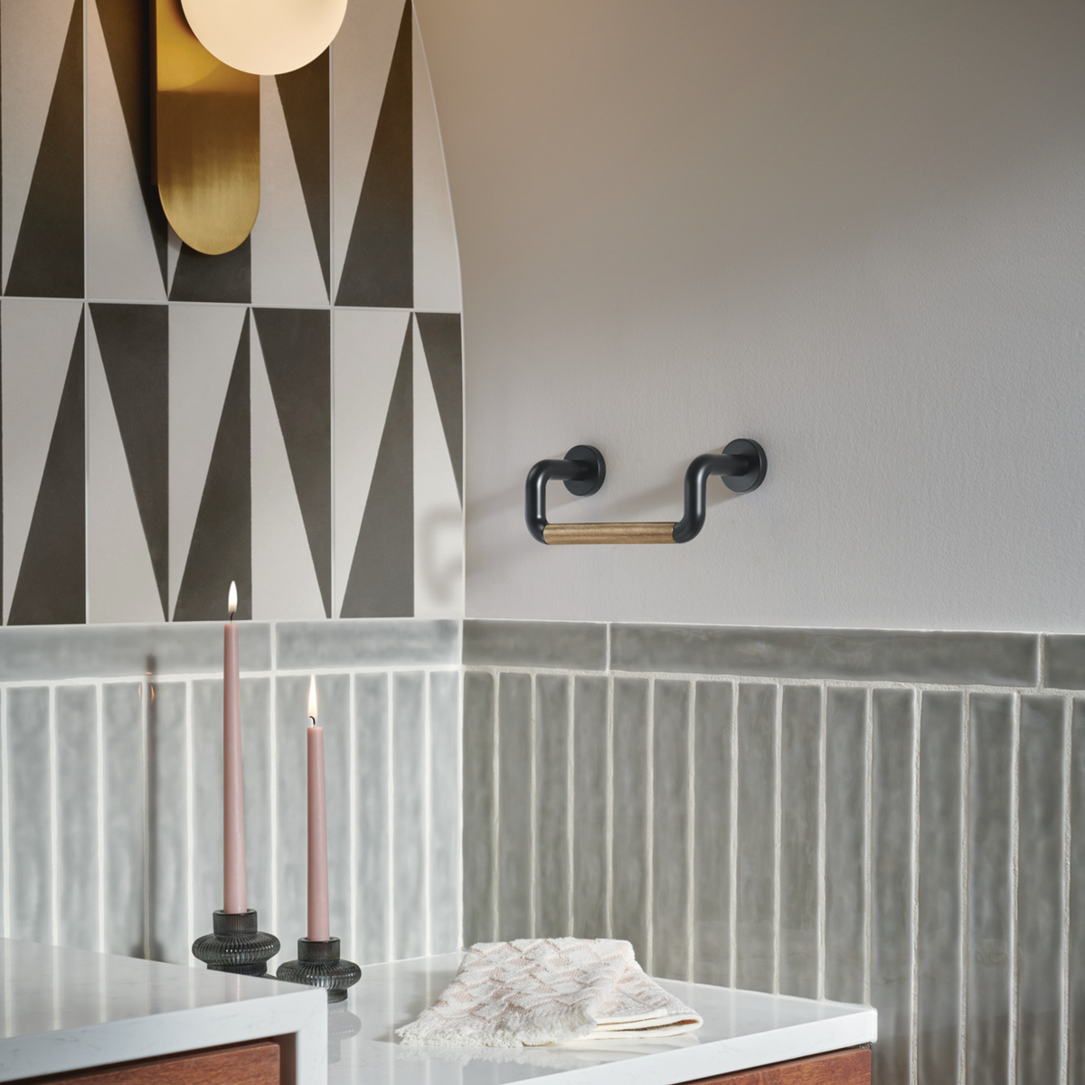 LITZE® 8" MINI TOWEL BAR WITH KNURLING - robinsonco.ca