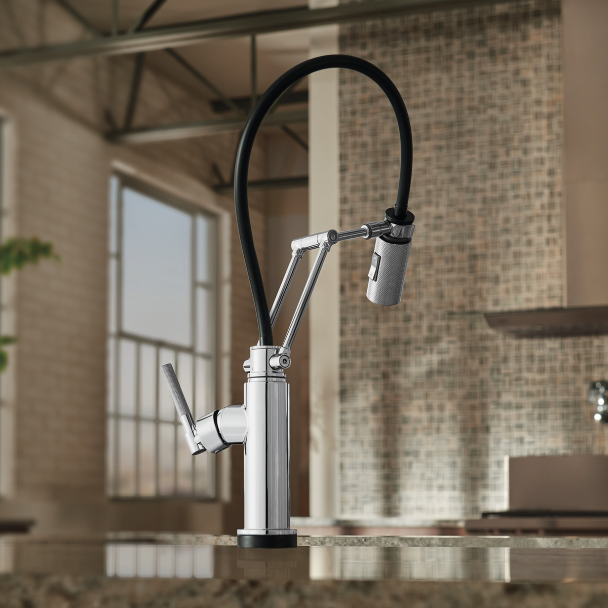 LITZE® SMARTTOUCH® ARTICULATING FAUCET WITH KNURLED HANDLE - robinsonco.ca