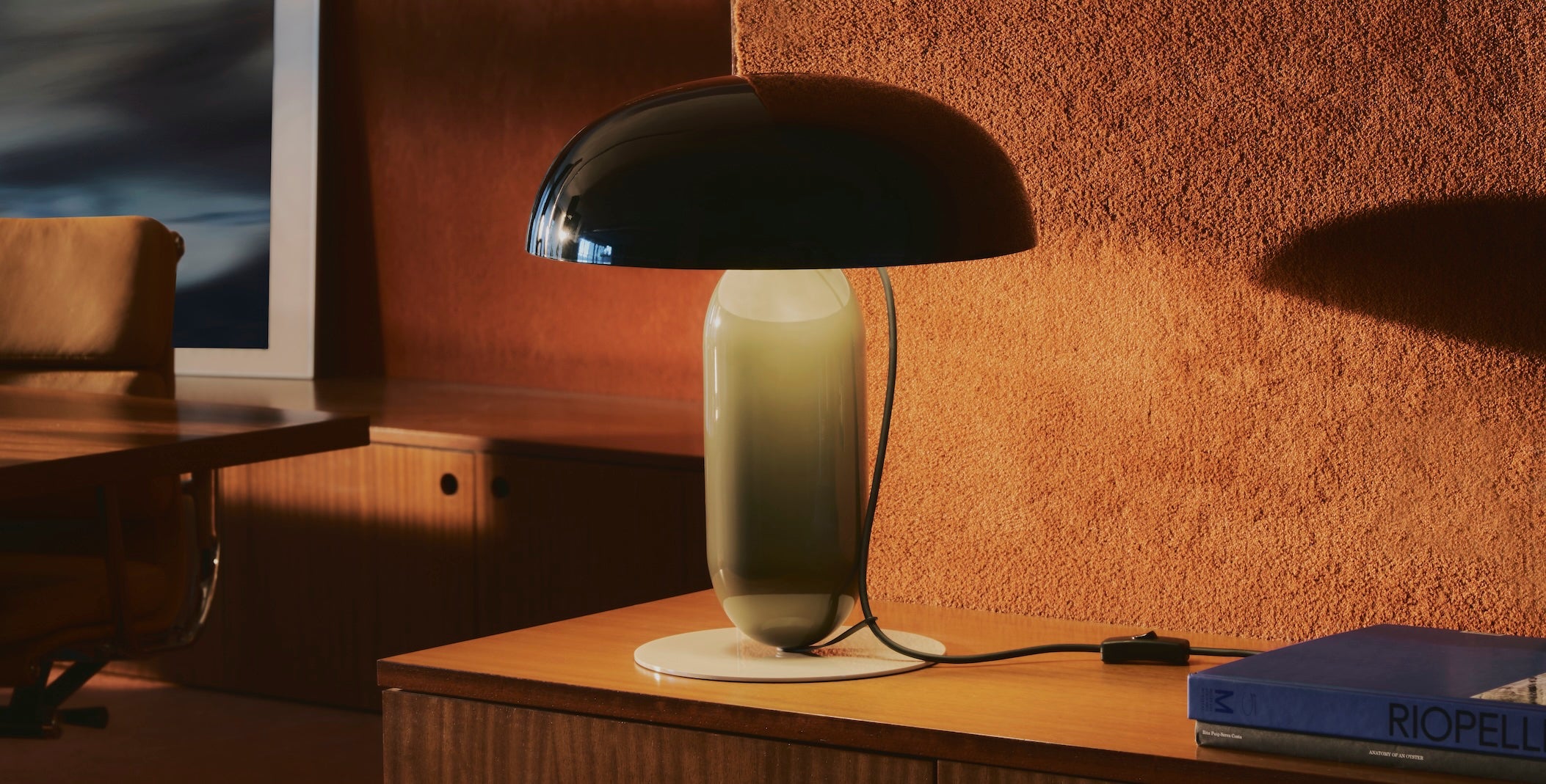 Marset Gambosa Table lamp Black brown in living room