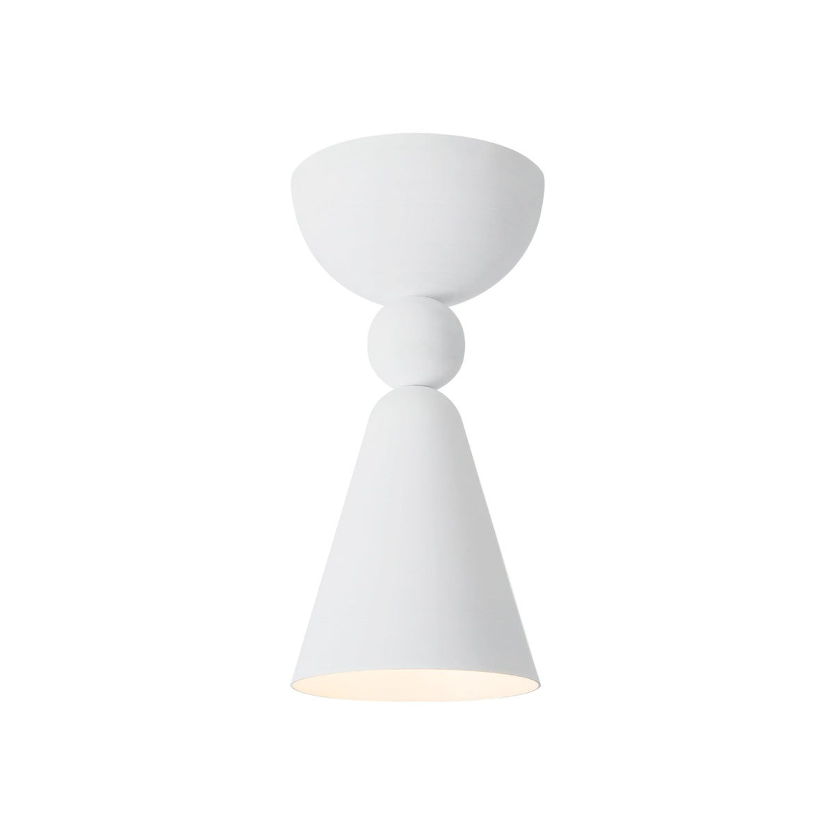 Alora Murphy Semi-Flush Mount light fixture in antique white finish