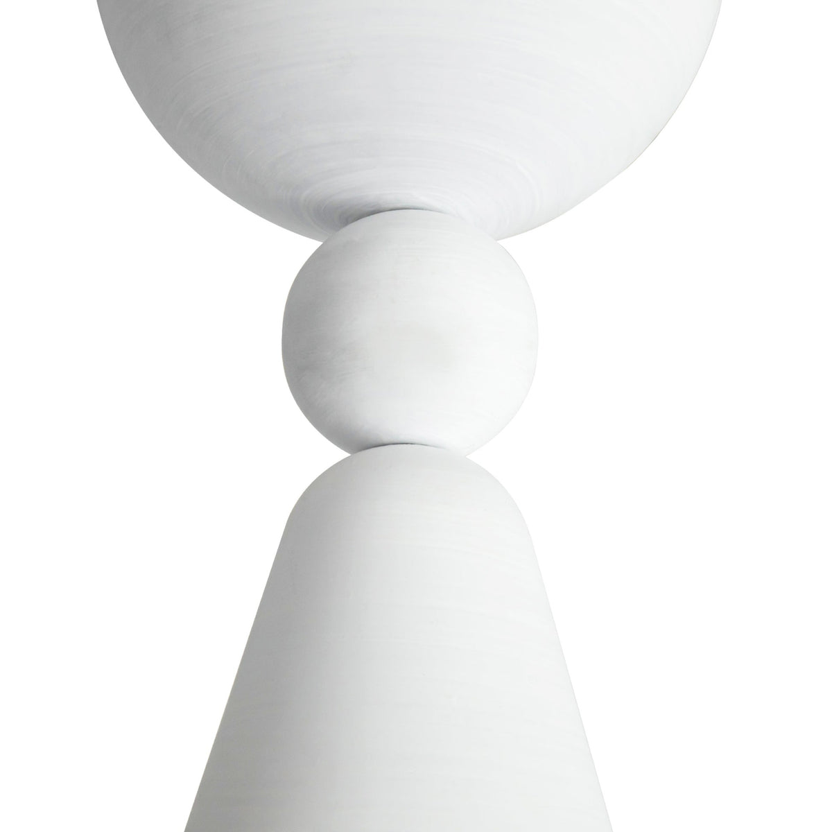 Close-up view of Alora Murphy Semi-Flush Mount light in antique white finish