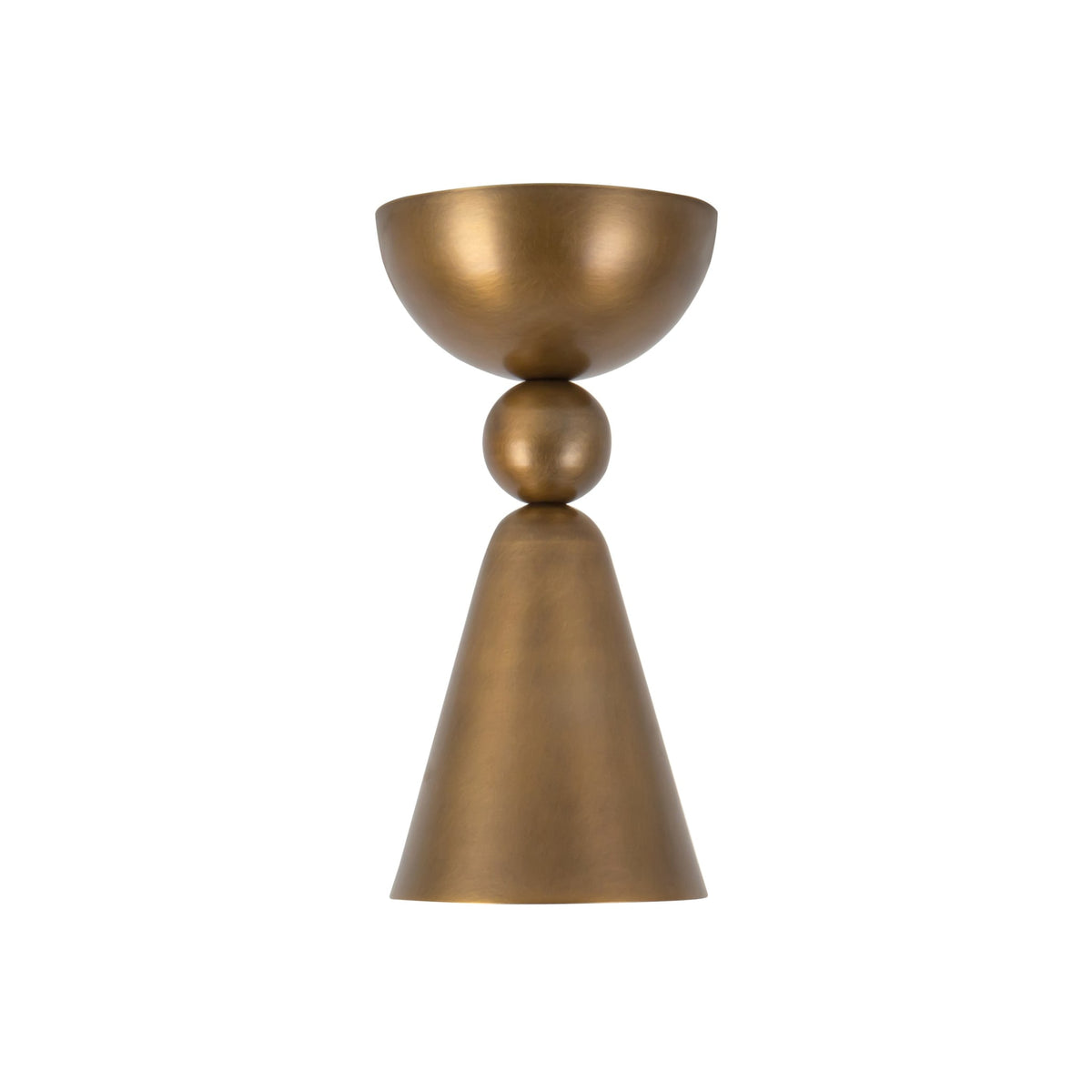 Alora Murphy Semi-Flush Mount in vintage brass finish